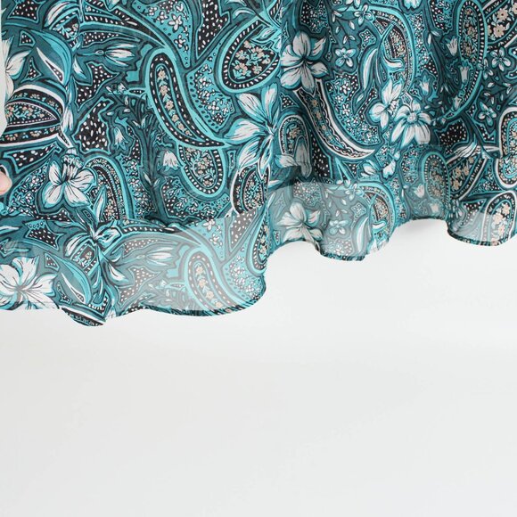 Lane Bryant Green Teal Paisley V-Neck Tank Top Size 16 - Picture 3 of 7